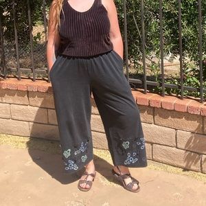 Blue Fish Palazzo Hippie comfy capri flowy pants